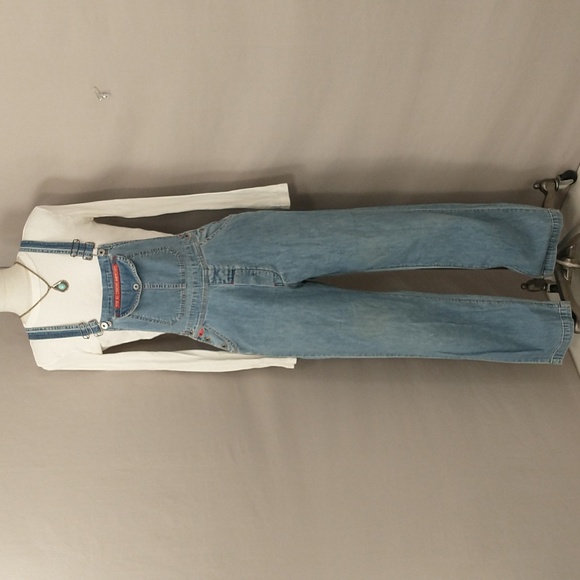 Agolde Denim - Vintage Denim Overalls 100% Cotton USA made Back Buckle Blue Jeans Lightweight